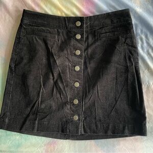Wilfred Black Corduroy Mini Skirt